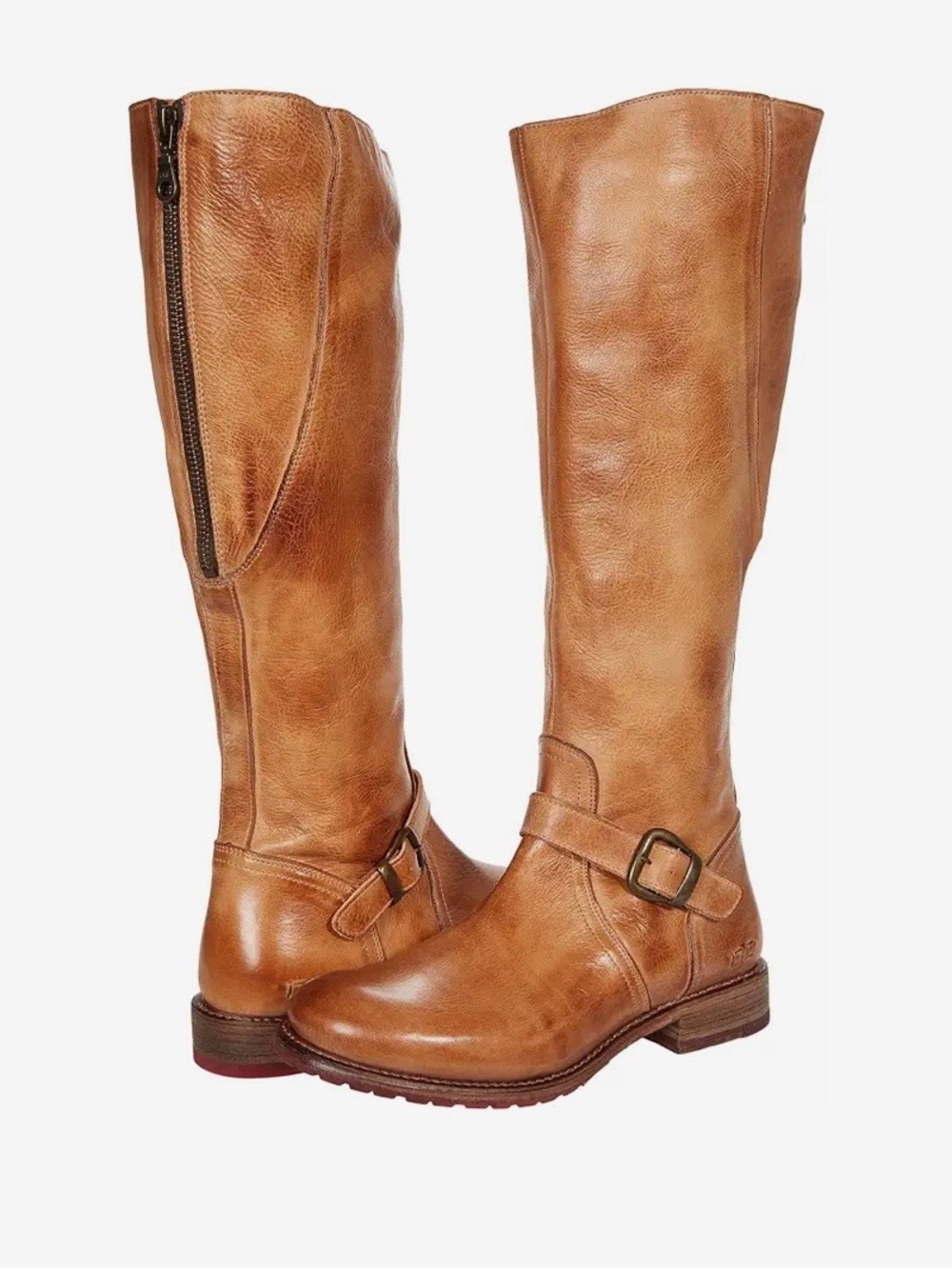 Bed Stu Glaye Women's Tall Leather Knee high Boots in Cognac Tan